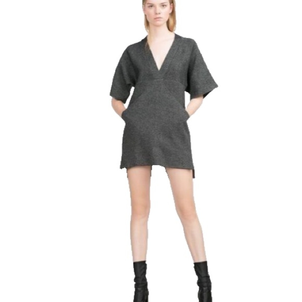 Zara Knit Charcoal Sweater dress. Medium